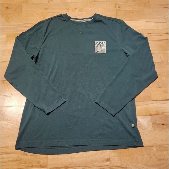 Lake and Trail Green/ Teal Long Sleeve with Print, Size Large - Picture 2 of 9